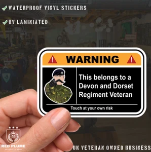 The Devon and Dorset Regiment Warning Funny Vinyl Sticker (100mm wide) - Bild 1 von 5