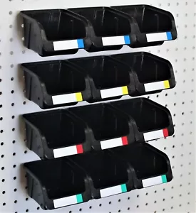 Los contenedores WallPeg Pegboard se adaptan a una placa de clavija de orificio de 3/16"" y 1/4"" para artes de almacenamiento de piezas - Imagen 1 de 5