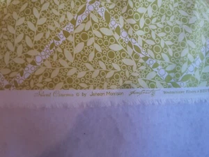 Silent Cinema Westminster Fibers Cotton Twill Fabric in Lime Green and White 2.6 - Picture 1 of 9