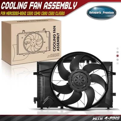 Radiator Cooling Fan Assembly for Mercedes-Benz W203 W209 C CLK-Class 2035001693 Foto 1 de 4