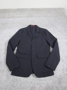 G Star Raw Sports Coat Mens Small Herringbone Denim Chore Coat Blue - Picture 1 of 11