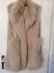 Zara Lange Weste Fake Fur Fellweste L 40 42 44 Ausverkauft