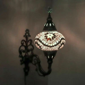 Lámpara de aplique de pared Tiffany mosaico marroquí turco - Bombilla LED gratis - Imagen 1 de 7