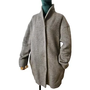 Marimekko Mollis Coat S  Oversized Grey48 %Wool36 % Mohair 18 % Poliamid 000386 - Picture 1 of 24