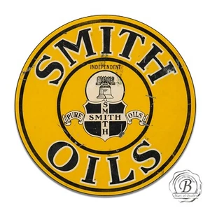Insegna Design Vintage Metallo Decorazione Gas e Petrolio Insegna - Smith Pure Independent Oils - Foto 1 di 1