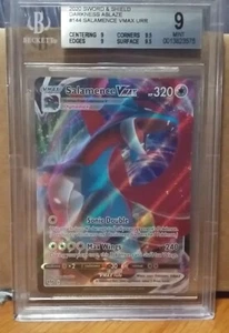 BGS 9 2020 Pokemon Sword & Shield Darkness Ablaze 144 Full Art/Salamence Vmax - Picture 1 of 5