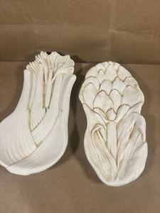 Italien Ceramica Stefani Sellerie Spargel Löffel Rest 2er Set Vintage - Bild 1 von 11