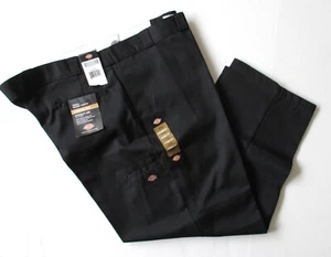 Dickies NEW Twill Work Pants Loose Fit Men's Size 52x30 Black Straight Leg - Picture 1 of 11