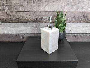 Pink Onyx Lotion and Soap Dispenser, Stone Bottle, Square