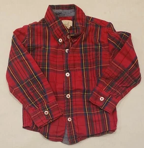 Peek Shirt Boys Baby Toddler xl 18-24m Plaid Long Sleeve Button Down Collared - Picture 1 of 1