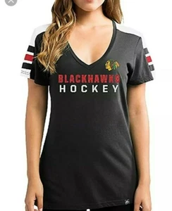 Damen-T-Shirt NHL Blackhawk Hockey Fan Mode Größe Small - Bild 1 von 4