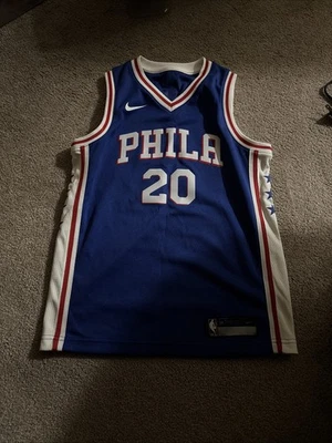 Nike Swingman Jersey Markelle Fultz Philadelphia 76ers KIDS MEDIUM worn twice - Image 1 of 2