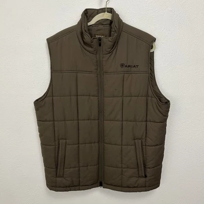 Chaleco acolchado aislante Ariat Crius para hombre XL acolchado oculto marrón cremallera completa Foto 1 de 4