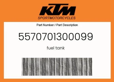 Tanque de combustible genuino KTM - 5570701300099 Foto 1 de 4