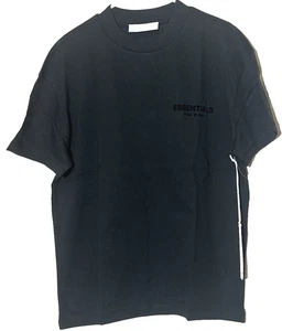 Essentials Fear Of God Black Short-Sleeve T-Shirt Men's Size Small - Picture 1 of 9