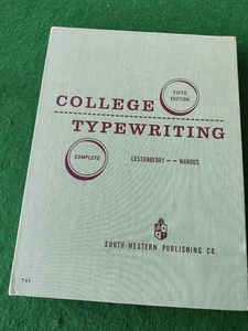 College Schreibmaschine Lehrbuch Vintage 1950er 5. Auflage How To School Book Typing - Bild 1 von 3