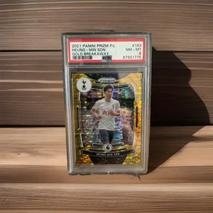 2021 Panini Prizm EPL Heung-Min Son Gold Breakaway /10 PSA 8 Europa Champ - Picture 1 of 2