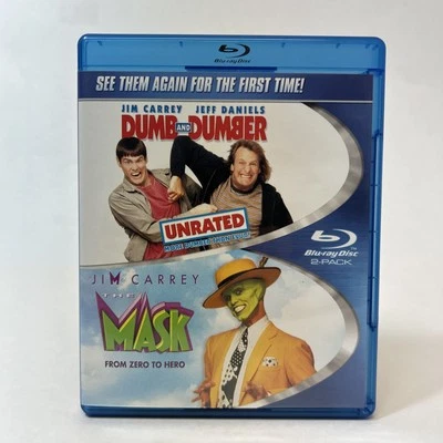 The Mask + Dumb and Dumber (Blu-ray 2-Disc Set, 1994) Jim Carrey, Tested! - Image 1 of 4