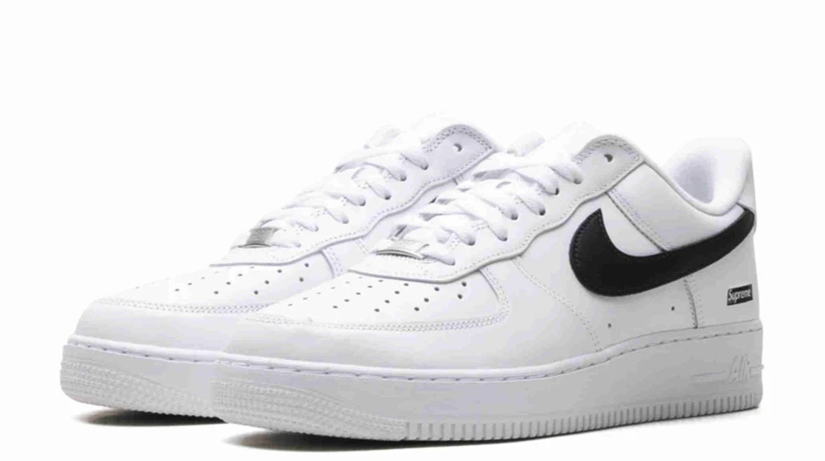Supreme x Nike Air Force 1 Low Box Logo - Black White for Sale
