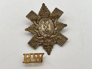 British Army Black Watch BW Royal Highlanders Hat / Cap Badge & Shoulder Title - Picture 1 of 7