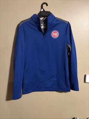 NBA Detroit Pistons Fanatics Performance 1/4 Zip Pullover Windshirt mens Size M - Image 1 of 4