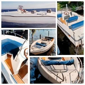 Motorboot RaJo MM 440 mit Suzuki DF15ATL, Hafenpersenning, OceanTrailer 750 - Bild 1 von 2