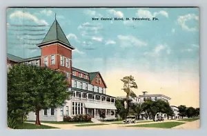 San Pietroburgo FL-Florida, nuovo hotel centrale antico, c1922 cartolina d'epoca - Foto 1 di 2