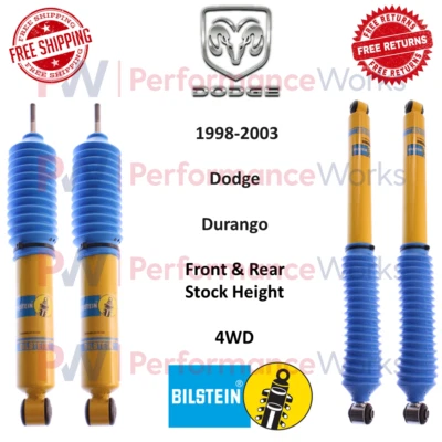 Juego de amortiguadores delanteros y traseros Bilstein B6 4600 0" para Dodge Durango 1998-2003 | 4x4 Foto 1 de 4