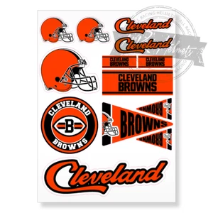 Cleveland Browns NFL Football A4 High Quality Printed Vinyl Decal Sticker Set - Picture 1 of 4