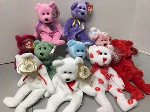 Set Of 11. Holiday Bennie Baby Bears. Great Set. !!!!!!!!!!! - Picture 1 of 12