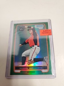 2012 Bowman Chrome Green Refractor #BCP194 Manuel Hernandez RC