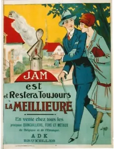 Original vintage poster JAM CHIMNEY THE BEST BRUSSELS 1925 - Picture 1 of 1
