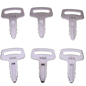 6Pcs Ignition Keys RC101-53630 For Kubota Excavators K008 KX91-2 KX41 R420 R520 - Picture 1 of 5