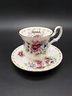 ROYAL ALBERT FLOWER OF THE MONTH +March + CUP + SAUCER