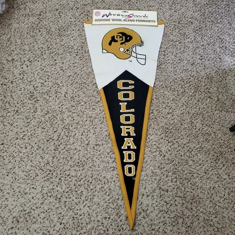 NEW University Colorado Buffaloes Logo Wool Blend Pennant 17x40 Winning Streak Cover