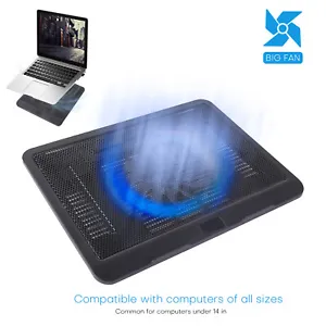 USB Laptop Cooler Cooling Pad Stand Adjustable 1 Fan For Game PC Notebook Stand - Picture 1 of 12