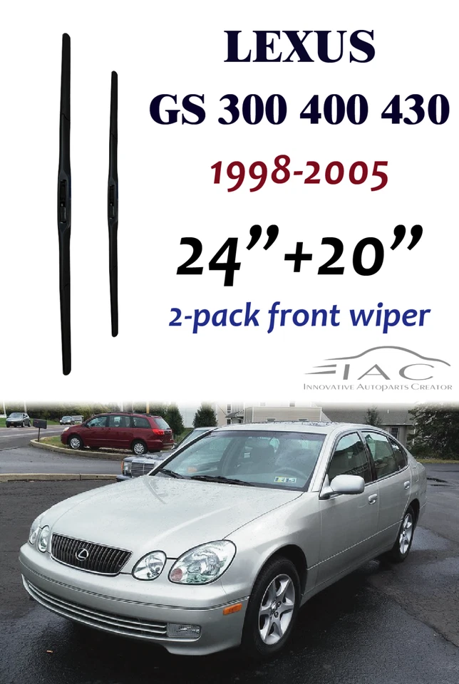 Limpiaparabrisas delantero de tres secciones para Lexus GS300 GS400 GS430 98-05 24"+20" Foto 1 de 2