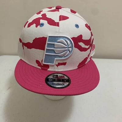 New New Era 9Fifty Indiana Pacers NBA Mens OSFA White/Pink Snapback Hat
