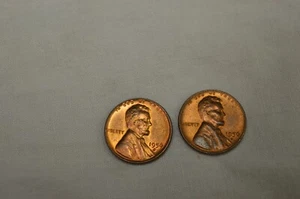 2 RARE 1956 D 1956D RED WHEAT PENNY GREAT DETAIL NICE COINS - Picture 1 of 4