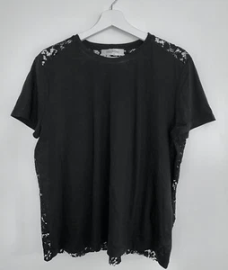 Tolles Valentino Shirt in Schwarz mit Spitze Gr. M *bitte messen* - Bild 1 von 5
