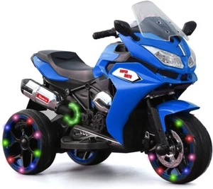 12V Kids Electric Motorcycle 3-5KM/H 3-6 Years Old (43-55 in),Blue - Picture 1 of 7