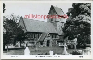 REAL PHOTOGRAPHIC POSTCARD OF CASTLE RISING CHURCH, NORFOLK, FRITH #CRG15 - Picture 1 of 2