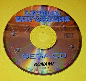 LETHAL ENFORCERS SEGA CD 1993 Video Game Tested Working Authentic Rare Vintage - Picture 1 of 1