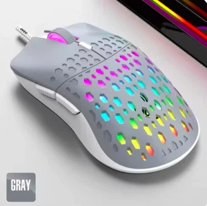 RAIKU G701 Wired 6 Keys Mouse Elite Wired Optical Gaming Mouse Colorful Lighting - Picture 1 of 12