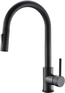 Havin Black Kitchen Faucet with Pull Down Sprayer High Arc Stainless Steel... - Picture 1 of 12