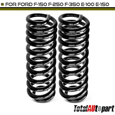 2x Muelle helicoidal de suspensión para Ford F-150 F-250 F-350 80-96 E-100 Econoline delantero Foto 1 de 4