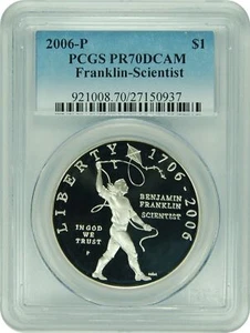 2006-P PCGS PR70DCAM Franklin-Scientist (New PCGS Label) - Picture 1 of 1
