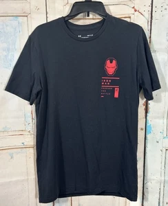 Camiseta suelta negra Under Armour Iron Man Avengers Heat Gear para hombre talla pequeña - Imagen 1 de 6