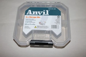 Anvil 6in x7in x 2in clear customizable storage compartments NIP - Picture 1 of 2