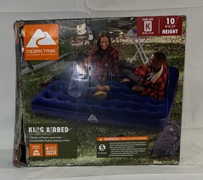 Colchón de aire inflable Ozark Trail King 10 pulgadas, colchón inflable sin bomba Foto 1 de 4